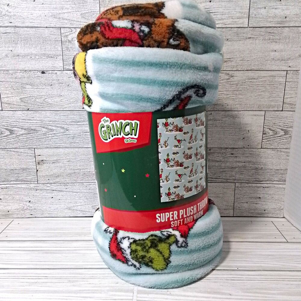 Kohl's The Grinch Super Plush Polyester Throw Blanket 46 x 60 Multicolor